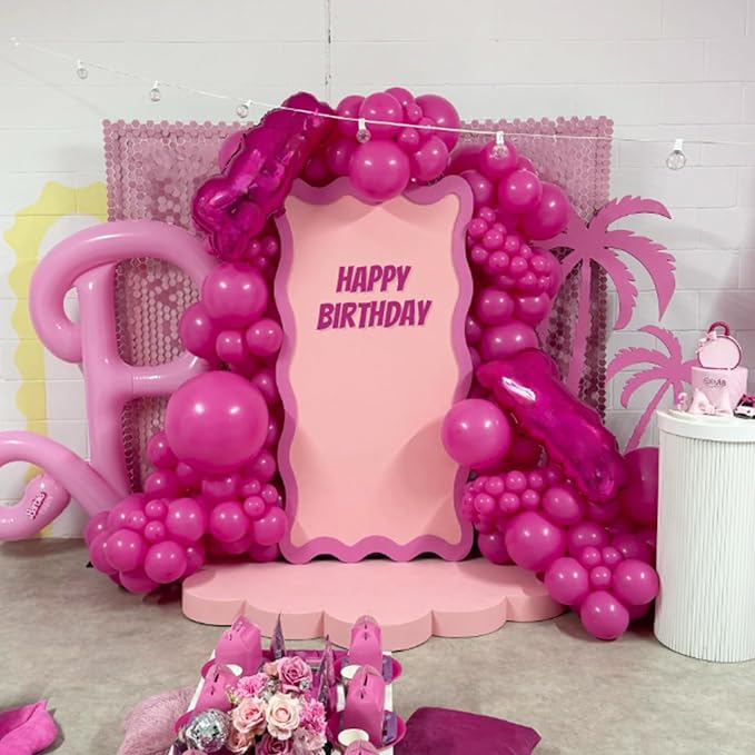Awenztech 120pcs 5 inch Hot Pink Latex Balloons | Wedding, Engagement, Bridal - Image 6