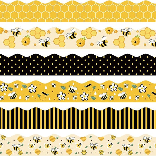 VABAMNA 84ft Bee Bulletin Board Borders Bee Classroom Decorations, Cartoon Bee by VABAMNA