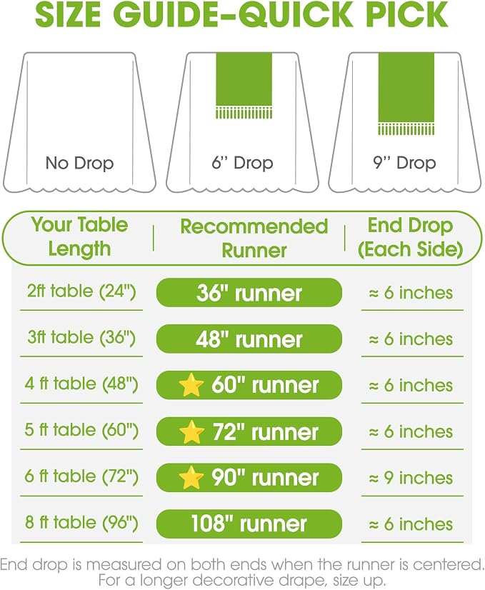Pureegg Boho Table Runner 12 x 90 Inch, Woven Tassel Design | Dining Table - Image 3