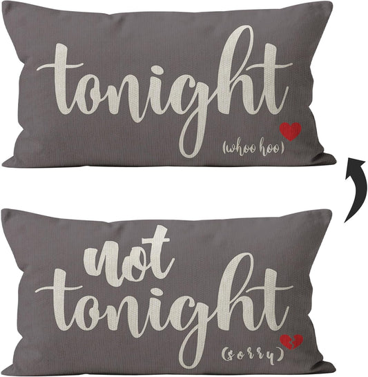 Mancheng-zi Bridal Gift,12x20 Pillow Cover,Bridal Shower Gifts,Funny Couples Reversible Linen Pillow Cover, Bachelorette Party Gifts,Bridal Gifts for Bride,Wedding Gifts for Bride(Gray)