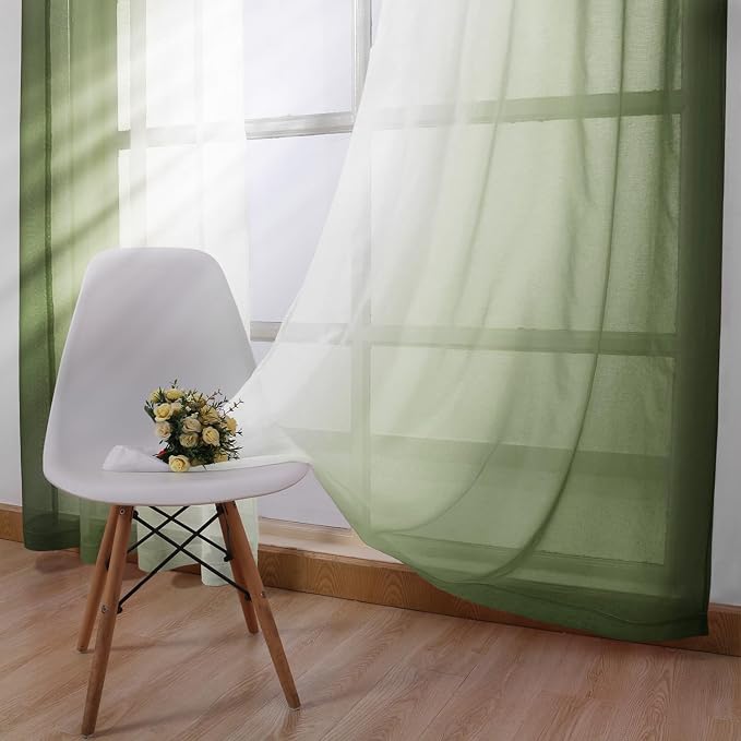 DWCN Ombre Short Sheer Curtains - Image 3