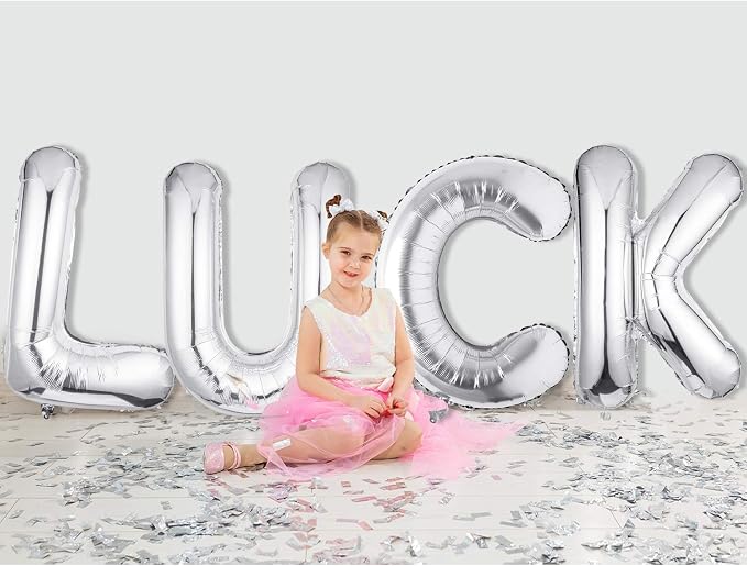 Single Aluminum Hanging Foil Film Silver Letter Balloons C 40 Inch | - Image 3