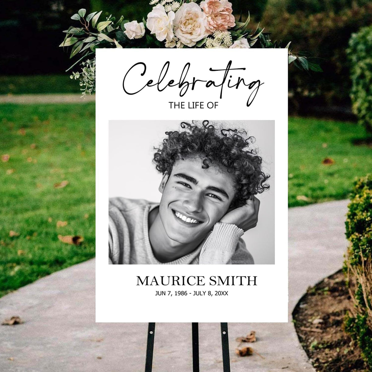 Personalized Funeral Welcome Sign, Celebration of Life Decoration, Modern Funeral Sign, Memorial Sign, Funeral Decor, Celebration of Life Welcome Sign, Celebration of Life Decoration, Funeral program
