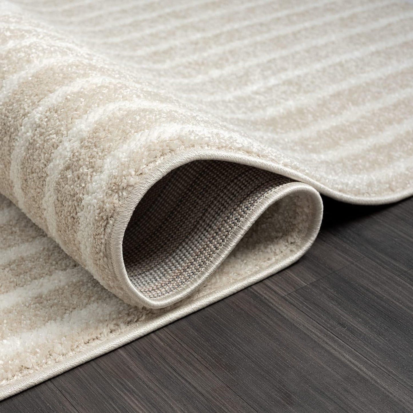Abani Area Rug for Living Room - Nuevo 2' 6" x 6' Beige Arch Pattern Area Rug, Soft and Durable Living Room Rug, Stain and Fade Resistant, Chic Modern Design, Pet & Kid Friendly