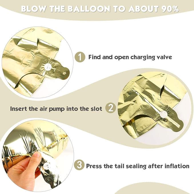40 Inch Light Gold Number 0 Balloon, Champagne Birthday Party Decorations | 40 - Image 6