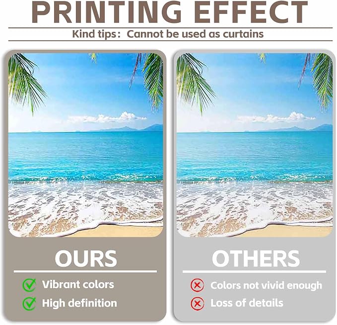 8x6ft Summer Beach Photography Backdrop Hawaii Tropical Banner | Ocean Seaside - Image 5