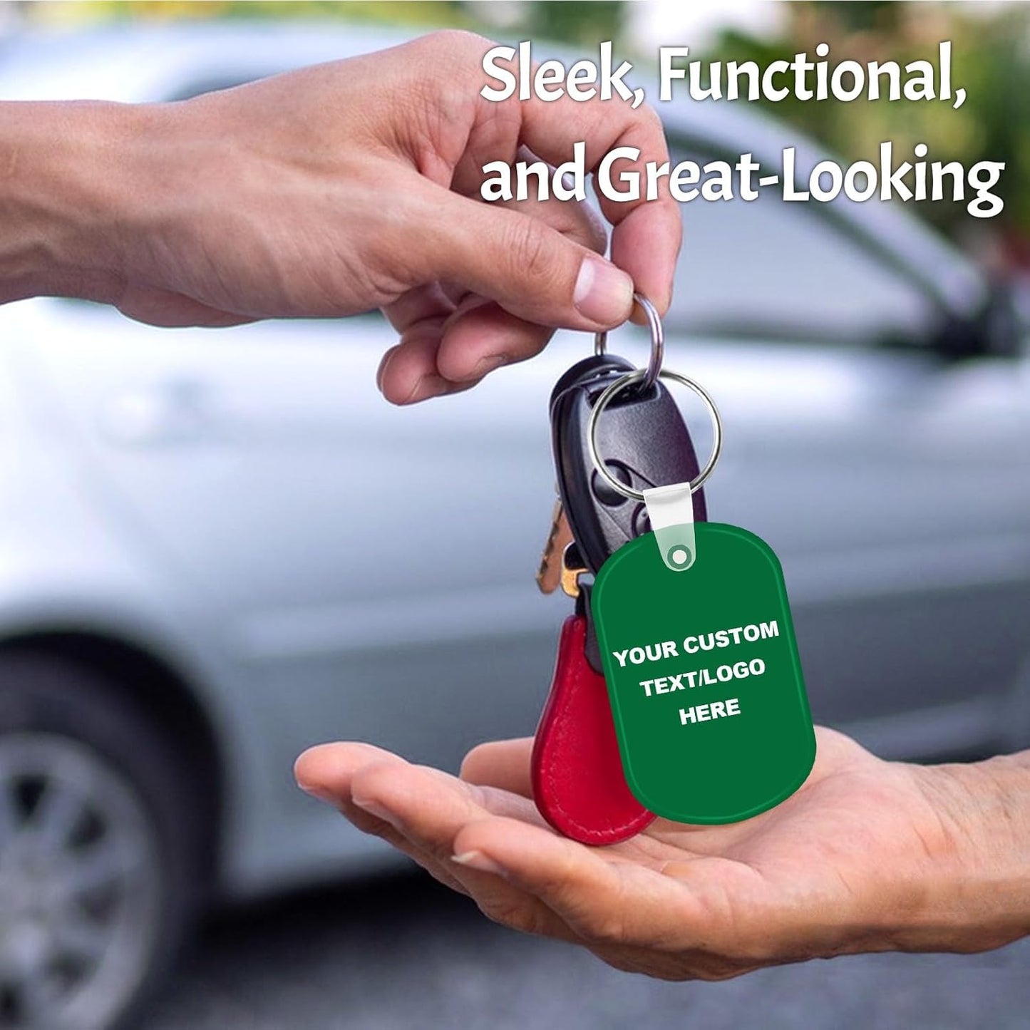 Custom Oval Soft Keychains 100 Pack, Personalized Logo, Text Bulk - Perfect for Tradeshows, Party Favors, Campaign Gifts - Customizable Key Tags