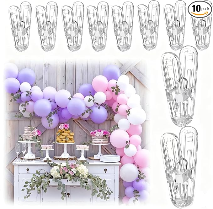 Balloon Arch Clips Plastic Spring Clamp-2.4" Heavy Duty Clip to Easily Create by stablerice