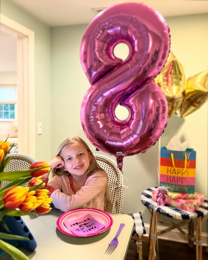Pink 0 Balloon - Number Balloon 40 Inch, 0th Pink Birthday Decorations | Large - Image 4