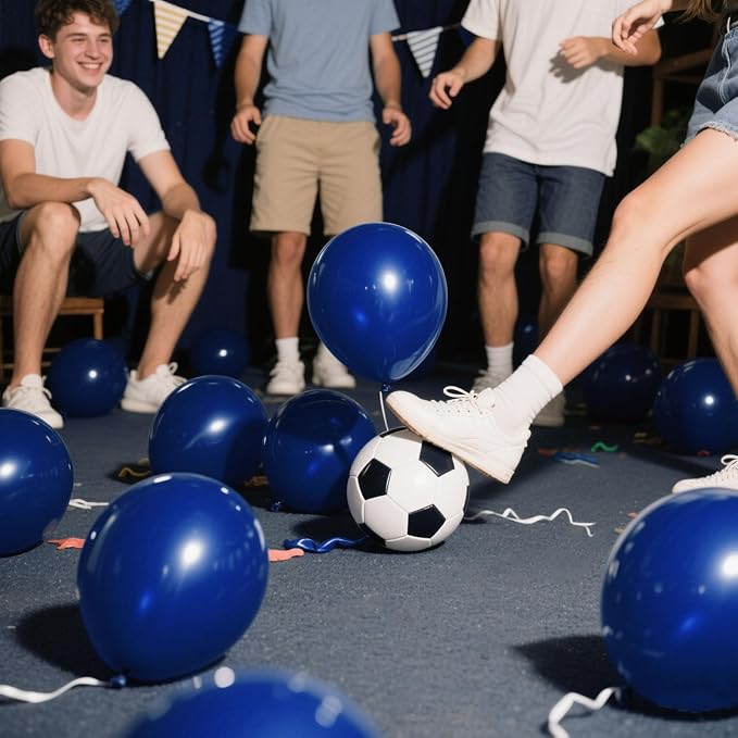 Navy Blue Balloons Latex Party Dark Blue 10 Pack 36 inch Round Navy Balloons - Image 5
