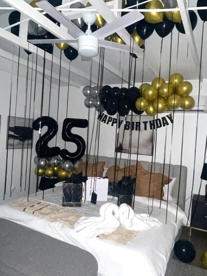 Number Balloons 25 Balloon 40 inch Black - Image 3