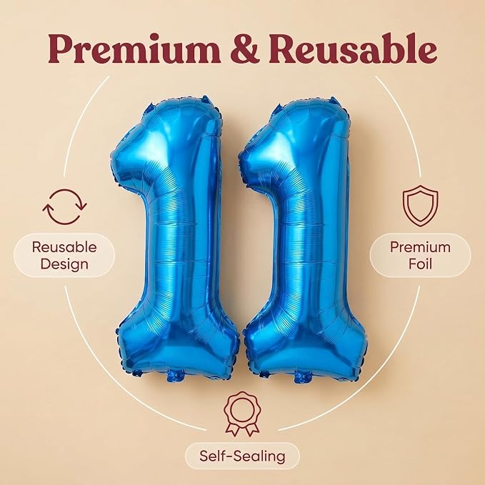 Number 11 Balloon Foil Mylar Balloons - Image 6