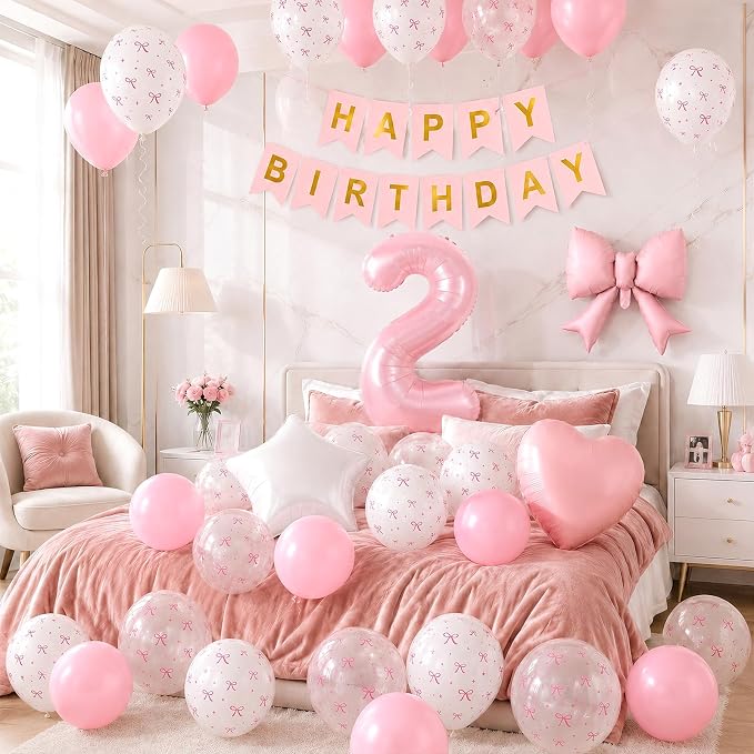 2nd Pink Bow Birthday Decorations - Image 5
