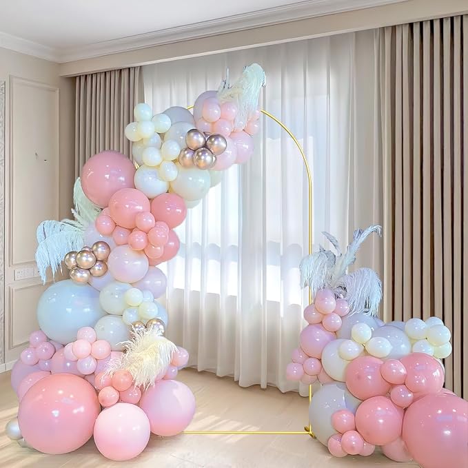 Wedding Arch Backdrop Stand 6.6FT Gold Wedding Balloon Arched Backdrop Stand - Image 2