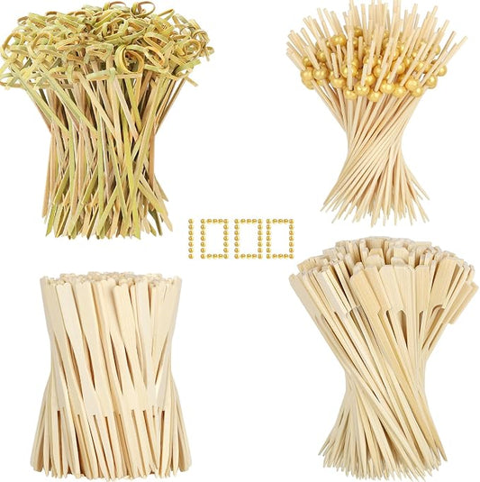 1000PCS Cocktail Picks Kit, 4 Styles Fancy Toothpicks by Vicuna+R