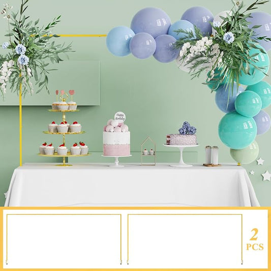 Over Table Rod Stand with Clamp 2 Pack Gold Table Arch Banner Stand | by Xiomot