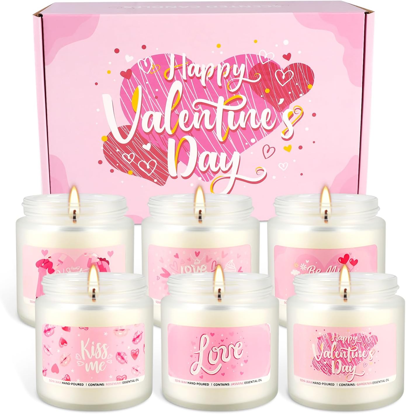 Scented Candle Gifts,6pack-Long Lasting Burning-Aromatherapy Candle for Men Husband Boyfriend,Romantic Gifts for Women, Girlfriend Wife,Mother,Home Decor,Anniversary