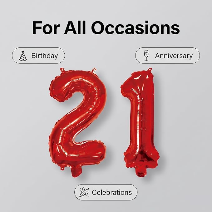 Number 18 Balloon Foil Mylar Balloons - Image 3