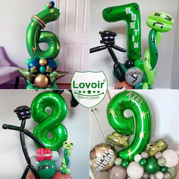 Dark Green 18 Number Balloons, 40 Inch Giant Number 18 Balloons Foil Mylar - Image 7