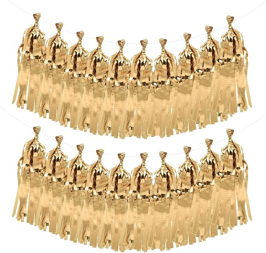 MECCANIXITY 20Pcs Shiny Tassel Garland Banner Tissue Paper by MECCANIXITY