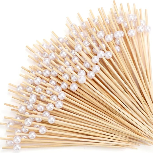 Reallnaive 300 Pcs Cocktail Pick Pearl Fancy Toothpick by Unknown