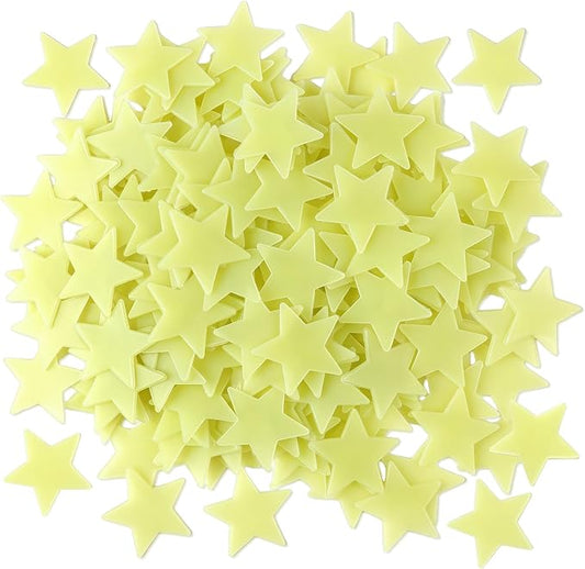 200pcs Glow in The Dark Luminous Stars Fluorescent Noctilucent Plastic Wall by AMAMAONM