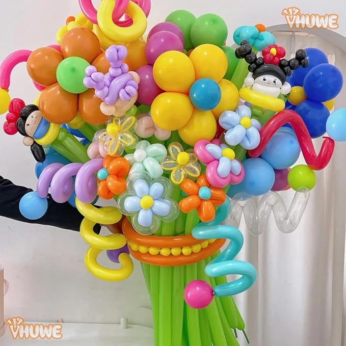 260 Balloons Yellow, Thickened 100 Pack Long Balloons Twisting Skinny Magic - Image 4