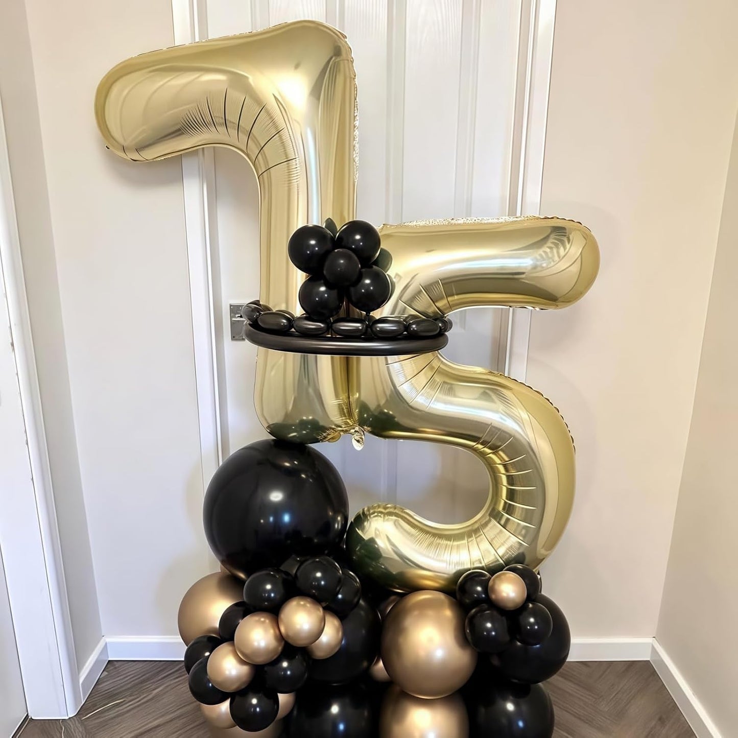 Champagne Gold 3 Balloon,40 Inch Light Gold Number 3 Balloon Big Foil Mylar Helium 3 Balloon for Birthday Party