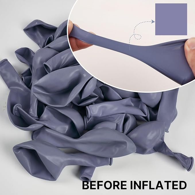 PartyWoo Dusty Blue Balloons 85pcs Different Sizes Pack of 18 12 10 5 Inch Boho - Image 2