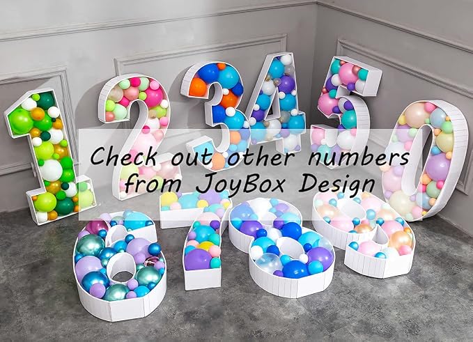 Mosaic Balloon Frame Numbers 8 Pre-Cut Large Foam Board Sign Cut-out - Image 5