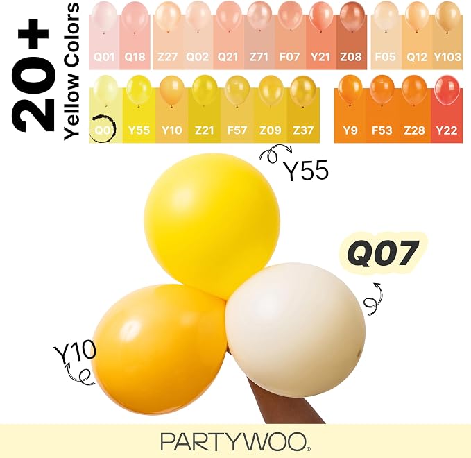 PartyWoo Pastel Yellow Balloons 100pcs Light Pale Yellow Color | 36 18 12 10 5 - Image 4