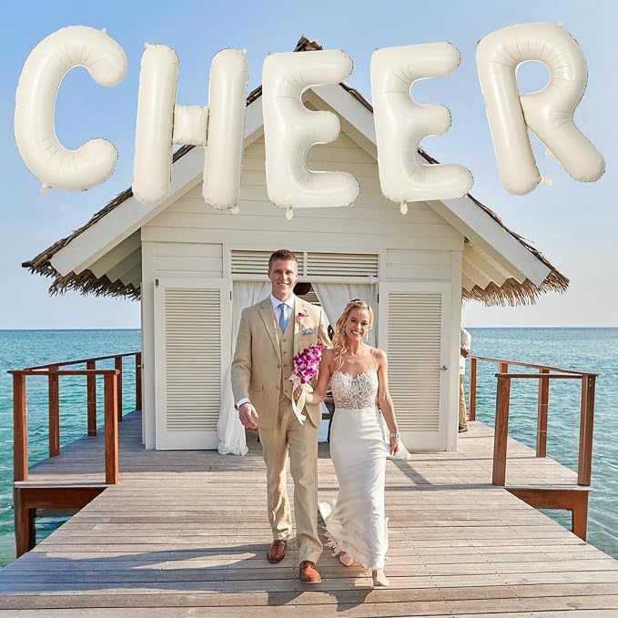 Cream Name Balloon Letters, Large Mylar Helium Alphabet D Custom Balloon Letter - Image 3