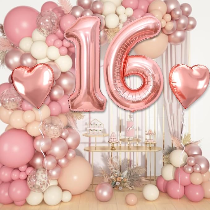 40 inch Rose Gold Birthday Decorations - Image 4