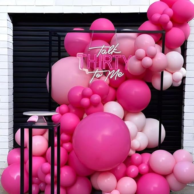 Awenztech 120pcs 5 inch Hot Pink Latex Balloons | Wedding, Engagement, Bridal - Image 5
