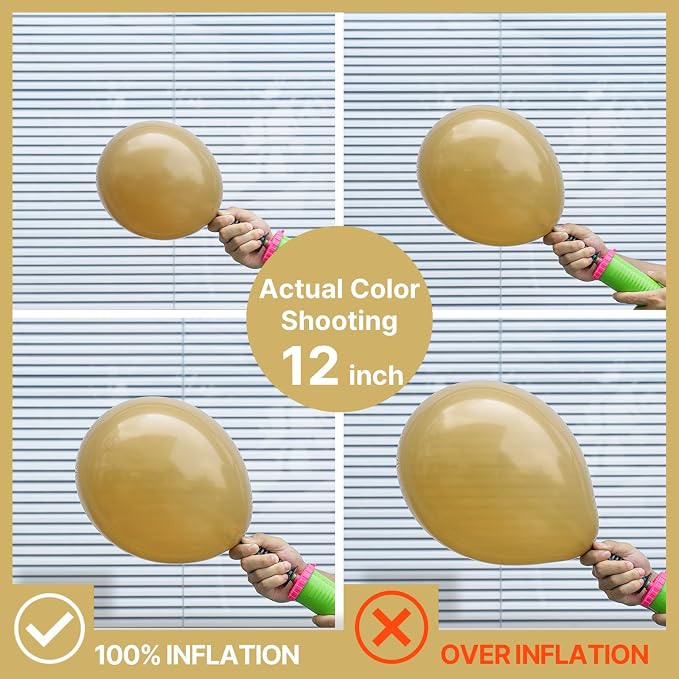 PartyWoo Light Brown Balloons 50pcs Neutral Boho Coffee Color | 12 Inch Balloons - Image 4