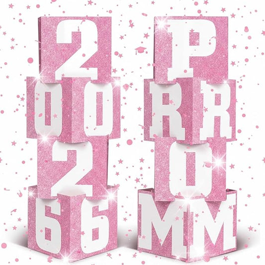 Queekay 8 Pcs Prom Column Standup Photo Booth Decorations 2026 Prom Backdrop by Queekay