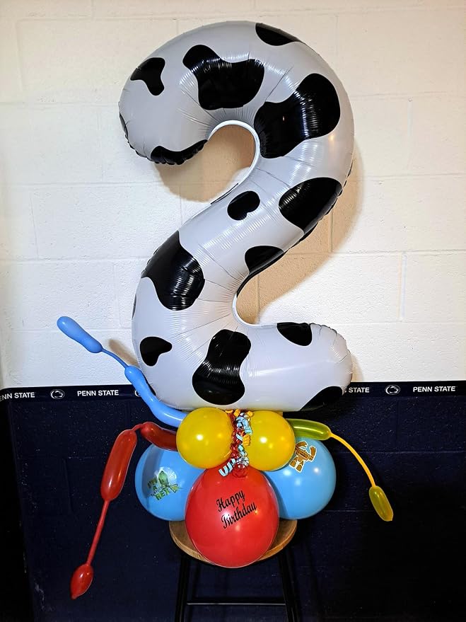 Cow Print 7 Balloon - Image 2