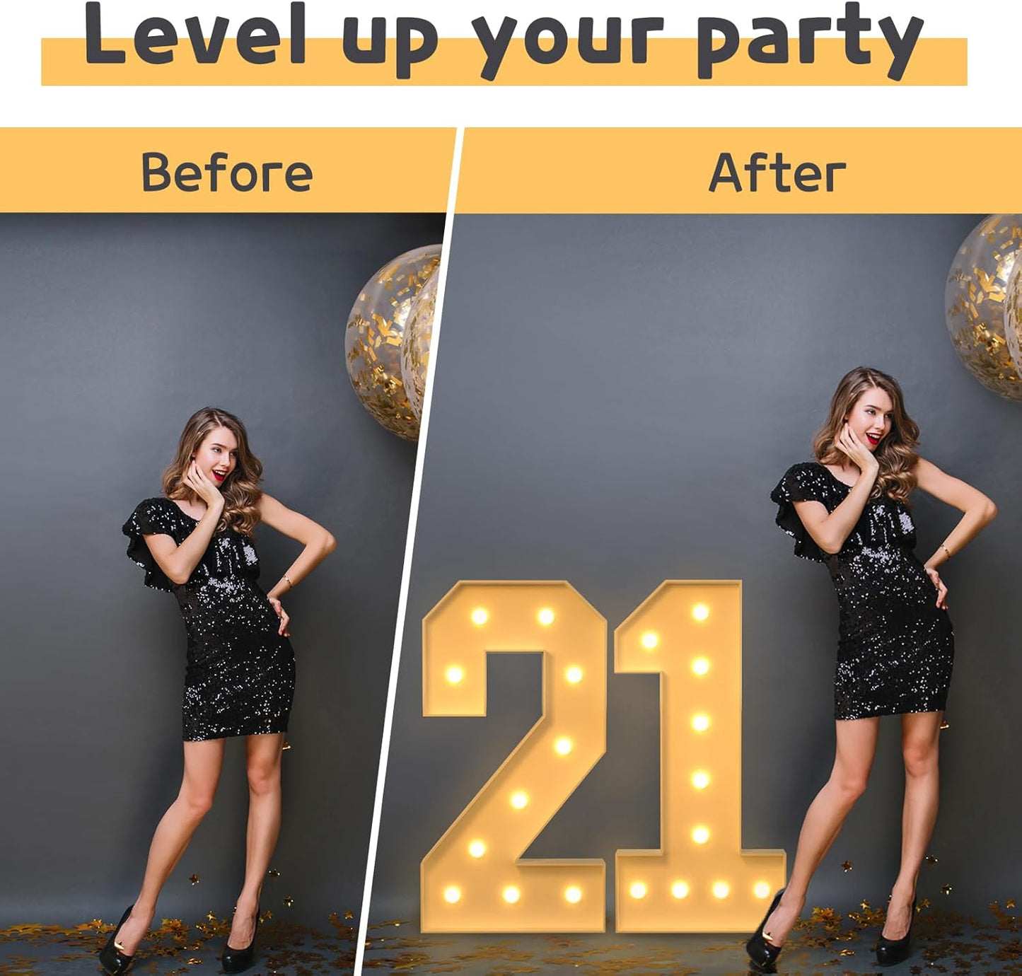 imprsv 4FT Marquee Numbers,DIY Light Up Numbers for 7th Birthday Decorations, Party Party Decorations,Anniversary Party Decor,Mosaic Number for Balloons Number 7,Pre-Cut Foam Board Kit