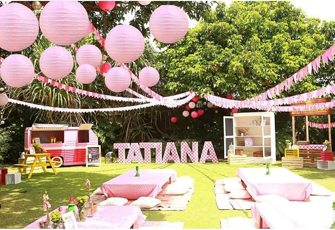 BEISHIDA Pink Paper Lanterns 10Pcs 4/6/8/10/12 Inch Round Chinese Lamp | Paper - Image 6