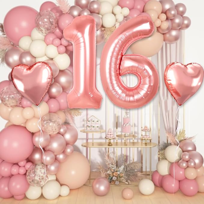 Rose Gold 20th Birthday Decorations, 40 inch Large 20 Balloon Numbers - Image 4