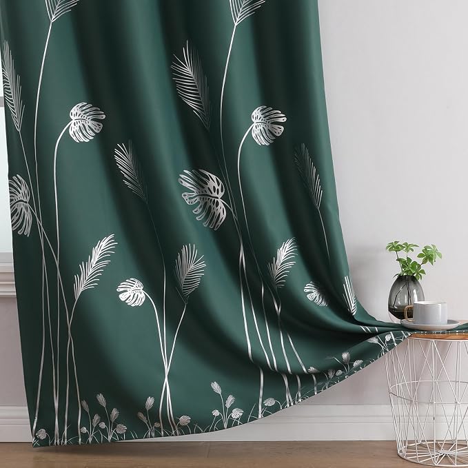 Green Blackout Curtains for Living Room 108 Inches Long, Room Darkening Energy - Image 7