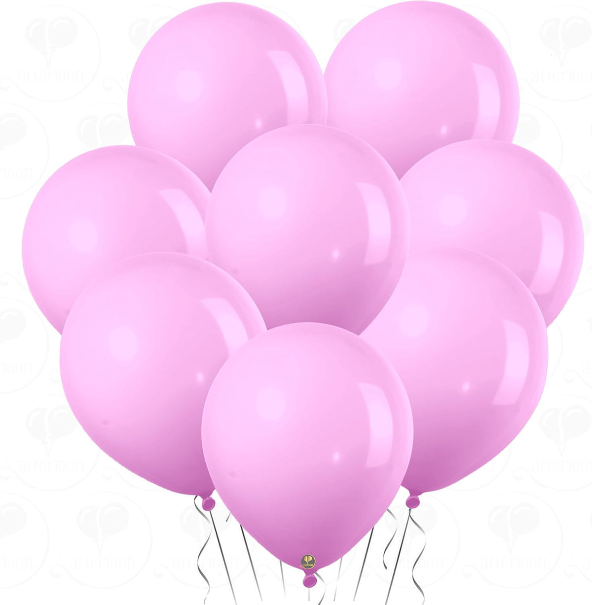 AFTERLOON® Biodegradable Balloons 24 pcs Pastel Lilac 10 Inch, Matte Color Thickened Extra Strong Natural Latex Helium Float, Colorful Bulk Color ballon Globos Para Decoration De Fiestas Kids