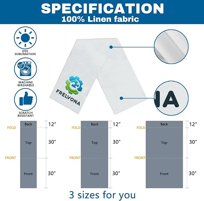 Custom Table Runner with Business Logo 24in x 72 in, Customzied Banner and Signs - Image 3