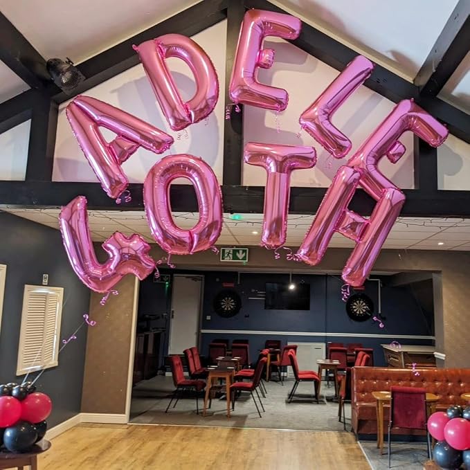 Hot Pink Letter C Balloons, C Letter Balloon 40 Inch Foil C Balloon | Hot Pink - Image 7
