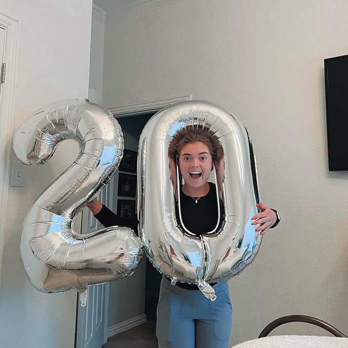 Sliver Number 0 Balloon 40 Inch - Image 7