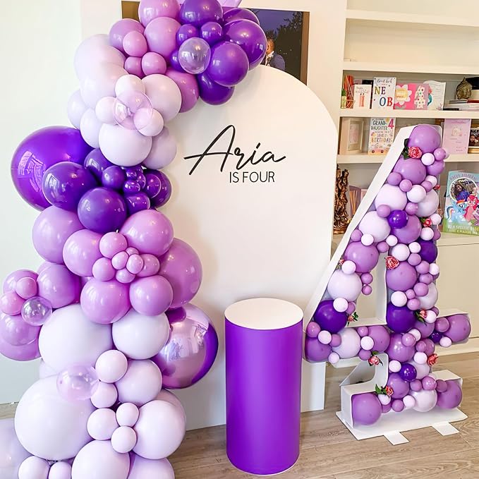 PartyWoo Lavender Balloons 100pcs Light Pastel Purple Lilac Purple Color | 12 - Image 6