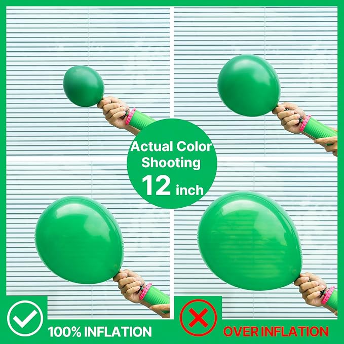 PartyWoo Green Balloons 50pcs Green Latex Helium Balloons 5 Inch | Birthday - Image 4