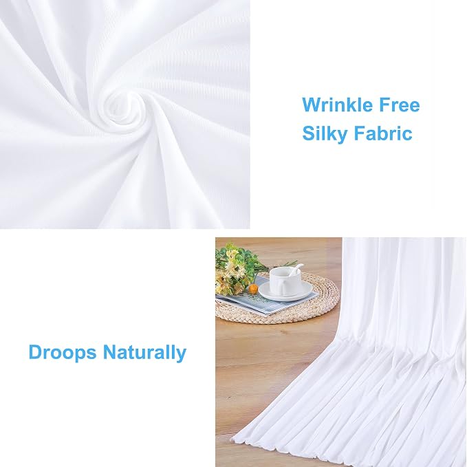 6 Panels White Backdrop Curtains - Image 8
