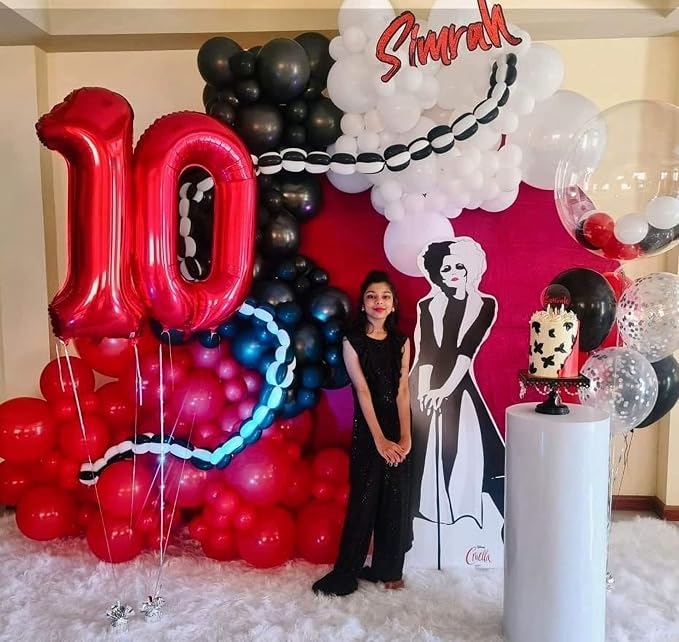 40 Inch Red 10 Number Balloons Giant 10 Balloons Red Birthday 10 Balloons 10th - Image 4