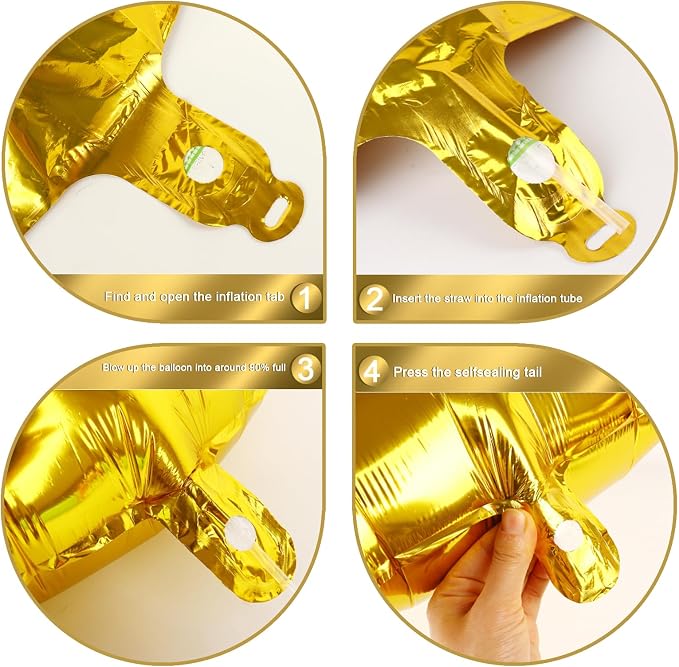 Gold Number 5 Balloon 40 inch, Balloon numbers party supplies, deco photo shoot - Image 5